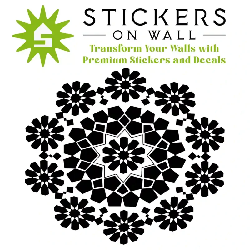 Moroccan Mosaic Wall Sticker Black | Stickers on Wall