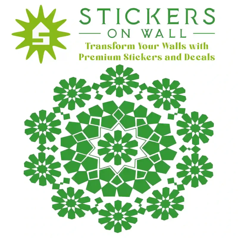Moroccan Mosaic Wall Sticker Mid Green | Stickers on Wall