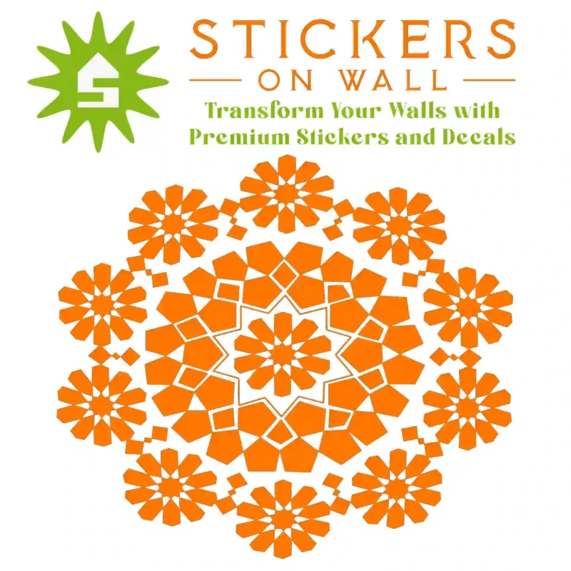 Moroccan Mosaic Wall Sticker Orange | Stickers on Wall