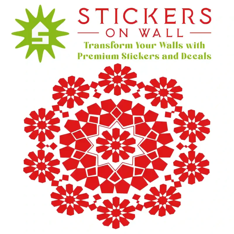 Moroccan Mosaic Wall Sticker Red | Stickers on Wall