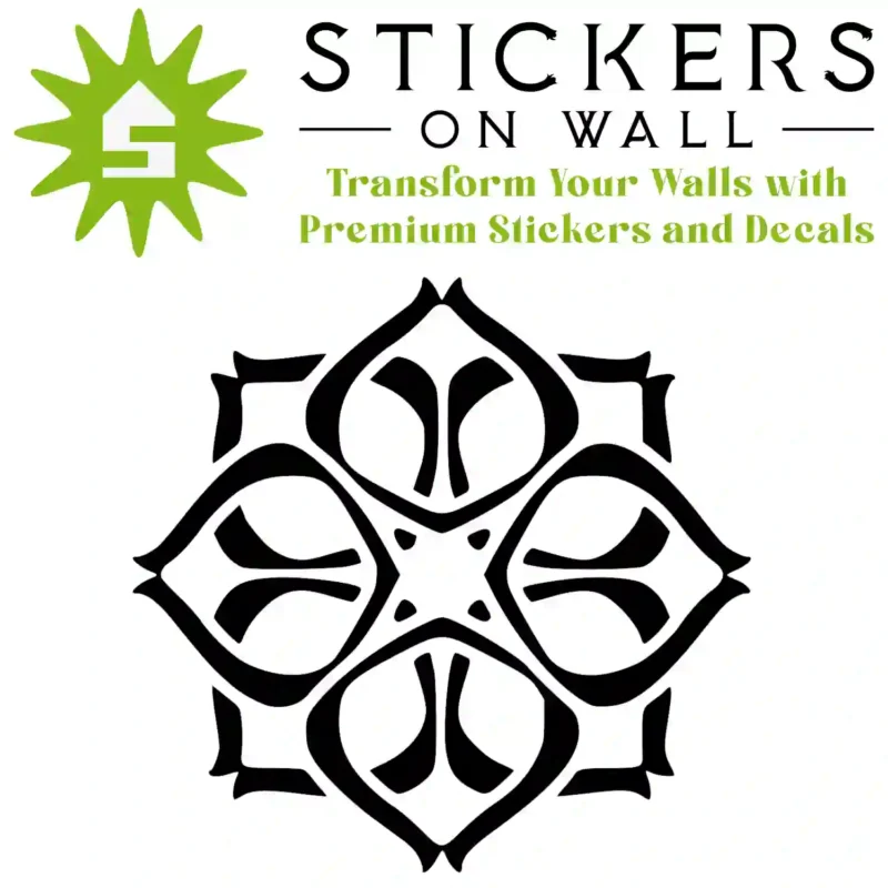Moroccan Quatrefoil Wall Sticker Black | Stickers on Wall