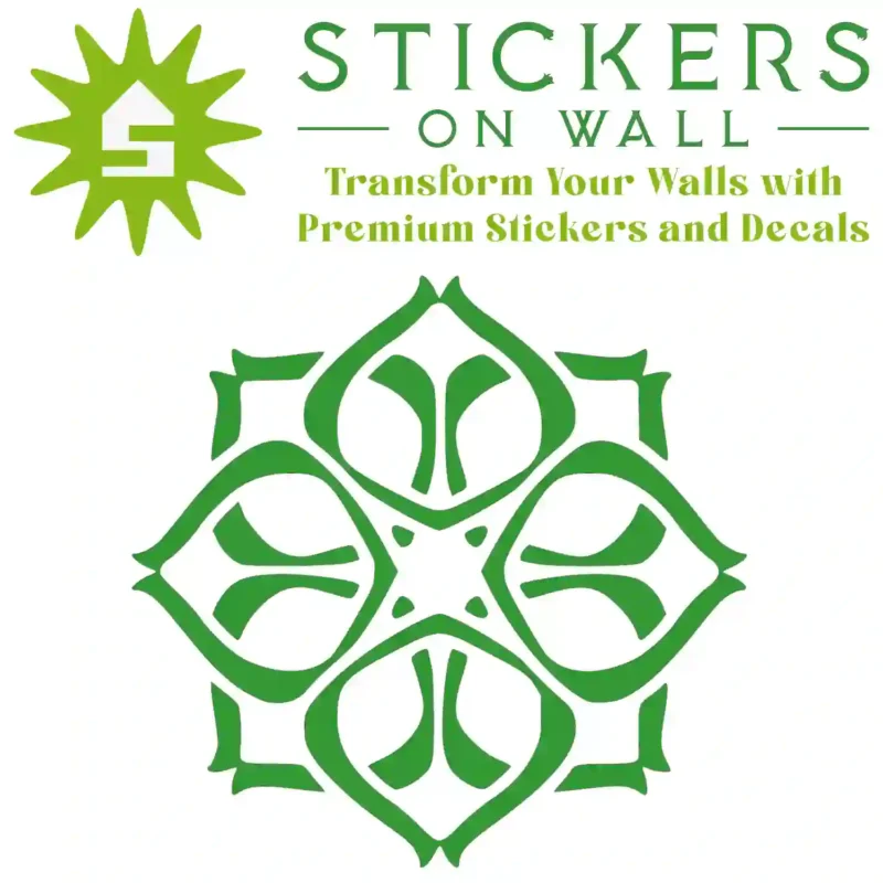 Moroccan Quatrefoil Wall Sticker Mid Green | Stickers on Wall
