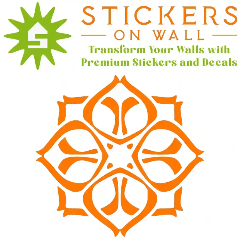 Moroccan Quatrefoil Wall Sticker Orange | Stickers on Wall