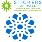 Moroccan Rosette Wall Sticker  Azure Blue | Stickers on Wall