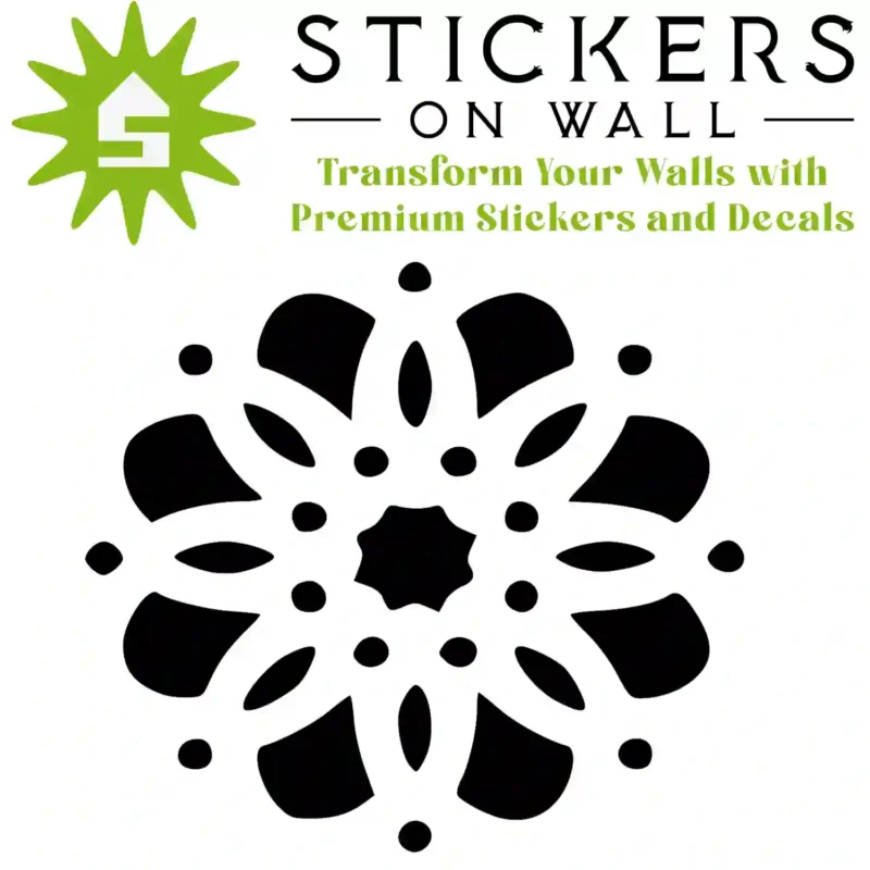 Moroccan Rosette Wall Sticker  Black | Stickers on Wall