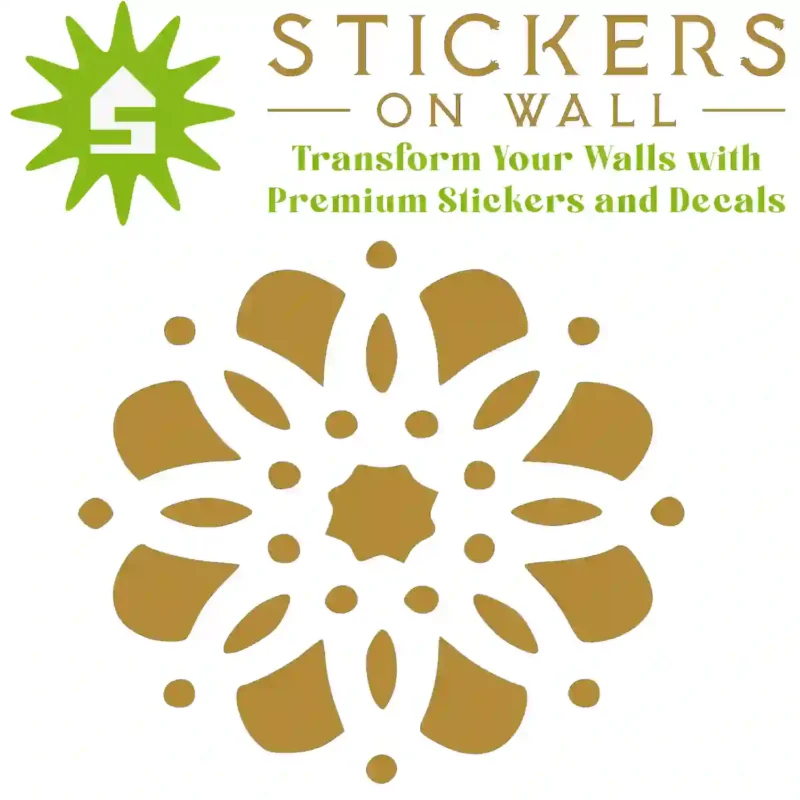 Moroccan Rosette Wall Sticker  Gold | Stickers on Wall