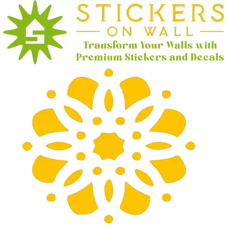 Moroccan Rosette Wall Sticker  Golden Yellow | Stickers on Wall