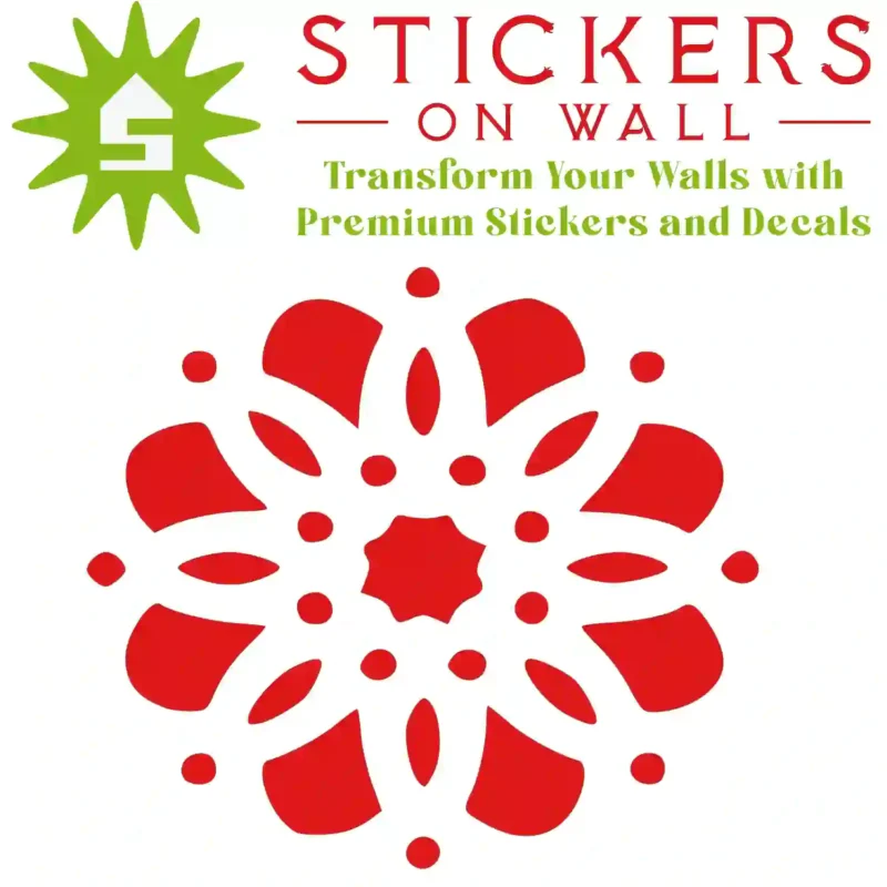 Moroccan Rosette Wall Sticker  Red | Stickers on Wall