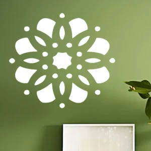 Moroccan Rosette Wall Sticker – White