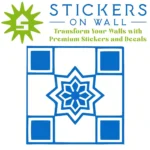 Moroccan Zellige Wall Sticker Azure Blue | Stickers on Wall