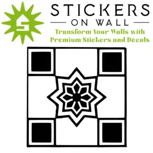 Moroccan Zellige Wall Sticker Black