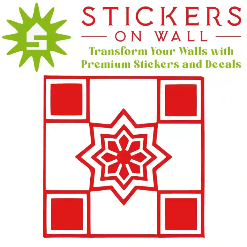 Moroccan Zellige Wall Sticker Red | Stickers on Wall