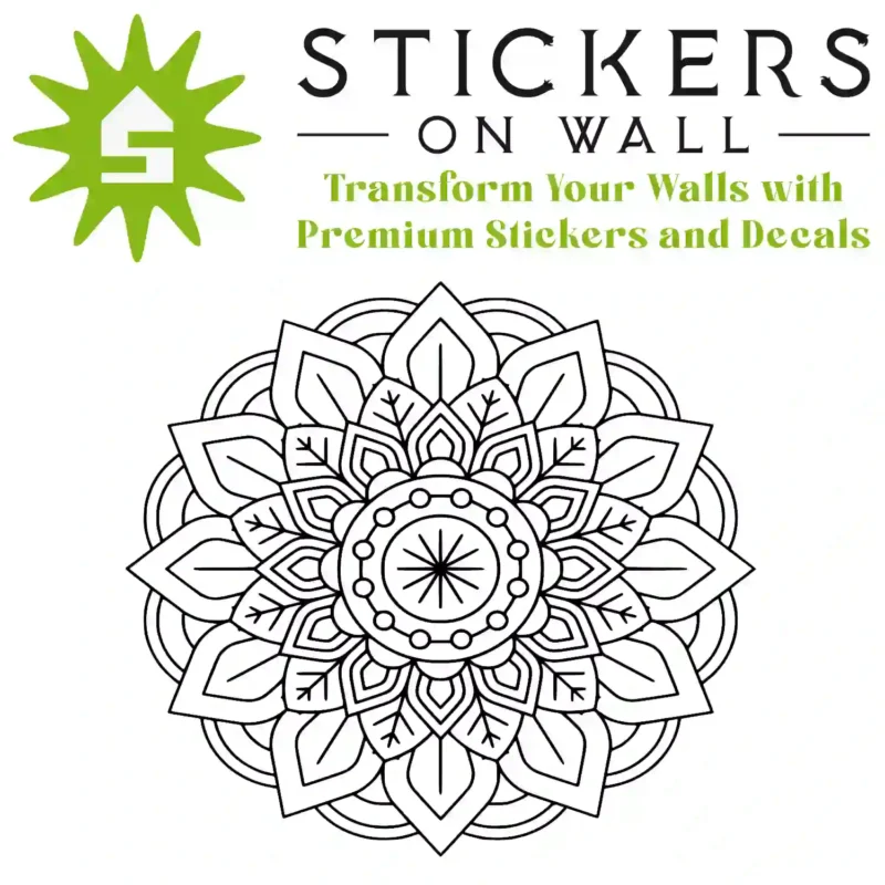 Moroccan Botanical Wall Sticker Black | Stickers on Wall