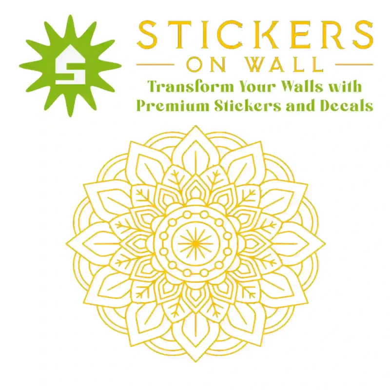 Moroccan Botanical Wall Sticker Golden Yellow | Stickers on Wall