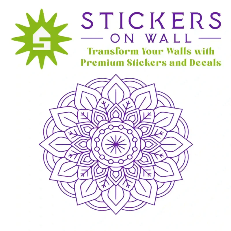 Moroccan Botanical Wall Sticker Perfect Purple | Stickers on Wall