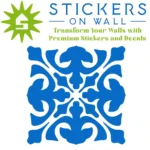 Moroccan Fleur Wall Sticker Azure Blue | Stickers on Wall Moroccan Fleur Wall Sticker Azure Blue | Stickers on Wall