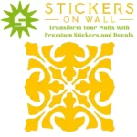 Moroccan Fleur Wall Sticker Golden Yellow | Stickers on Wall Moroccan Fleur Wall Sticker Golden Yellow | Stickers on Wall