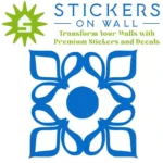 Moroccan Four petal Wall Sticker Azure Blue | Stickers on Wall