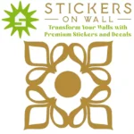 Moroccan Four petal Wall Sticker Gold | Stickers on Wall