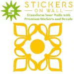 Moroccan Four petal Wall Sticker Golden Yellow | Stickers on Wall