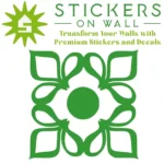 Moroccan Four petal Wall Sticker Mid Green | Stickers on Wall