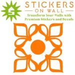 Moroccan Four petal Wall Sticker Orange | Stickers on Wall