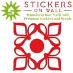Moroccan Four petal Wall Sticker Red | Stickers on Wall