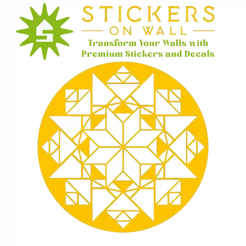Moroccan Geometric Wall Sticker Golden Yellow | Stickers on Wall