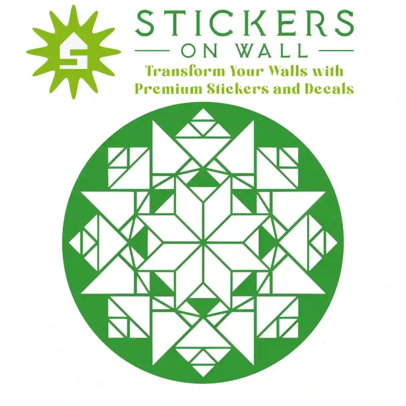 Moroccan Geometric Wall Sticker Mid Green | Stickers on Wall