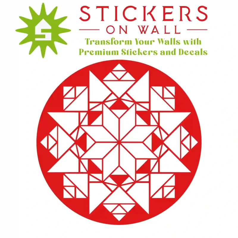 Moroccan Geometric Wall Sticker Red | Stickers on Wall