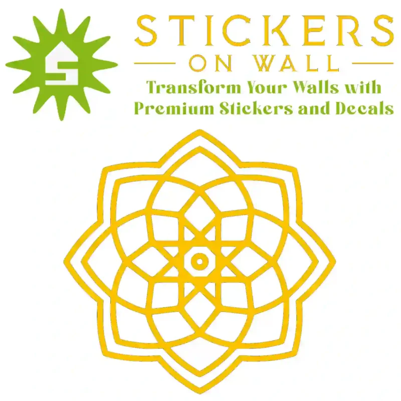 Moroccan Knotwork Wall Sticker Golden Yellow | Stickers on Wall