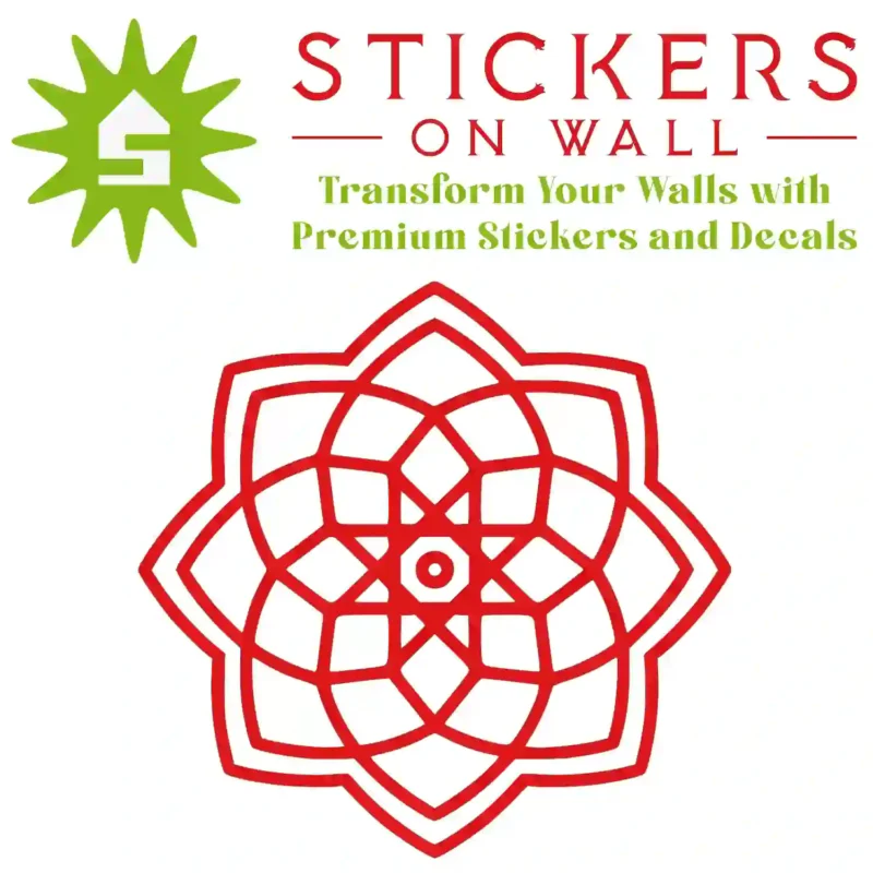 Moroccan Knotwork Wall Sticker Red | Stickers on Wall
