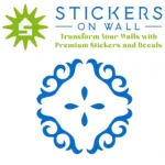 Moroccan Ornamental Wall Sticker Azure Blue | Stickers on Wall Moroccan Ornamental Wall Sticker Azure Blue | Stickers on Wall