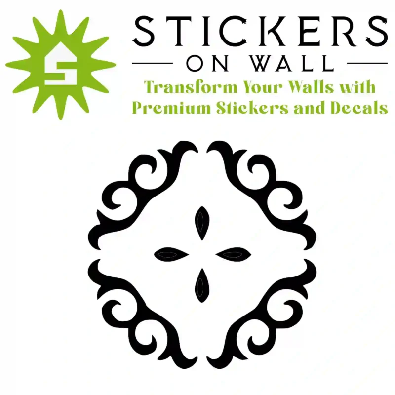 Moroccan Ornamental Wall Sticker Black | Stickers on Wall