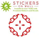 Moroccan Ornamental Wall Sticker Red | Stickers on Wall Moroccan Ornamental Wall Sticker Red | Stickers on Wall