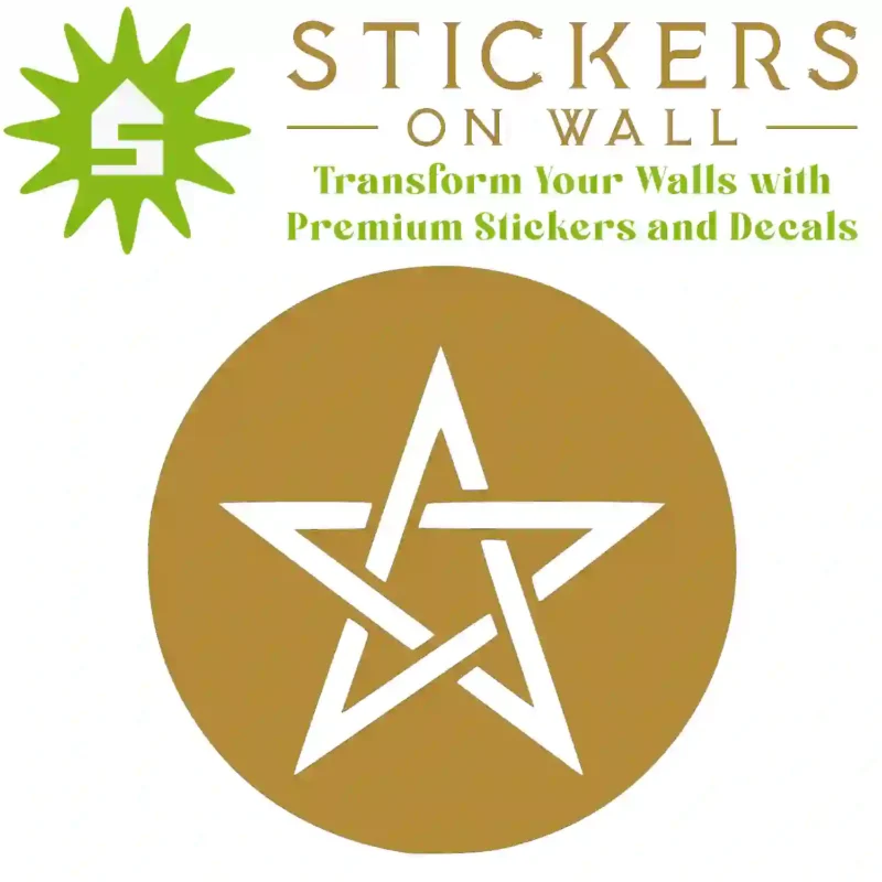 Moroccan Pentagram Wall Sticker Gold | Stickers on Wall