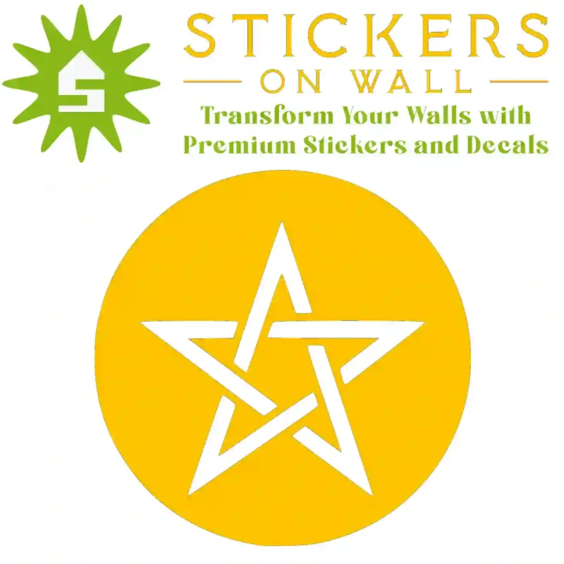 Moroccan Pentagram Wall Sticker Golden Yellow | Stickers on Wall