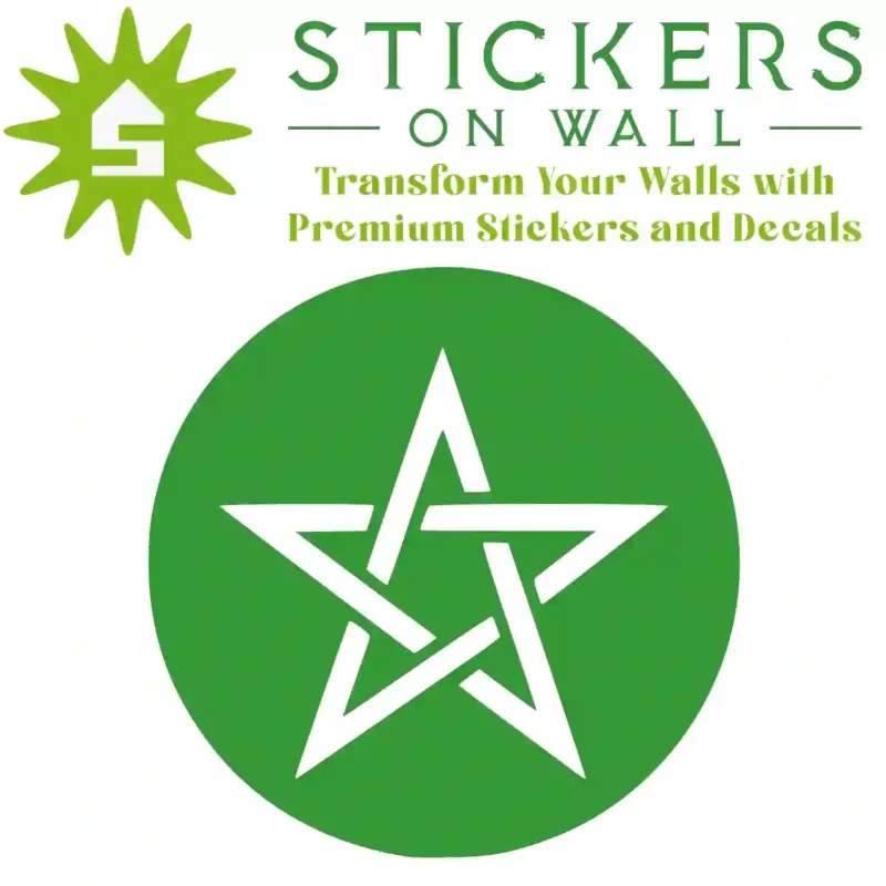 Moroccan Pentagram Wall Sticker Mid Green | Stickers on Wall