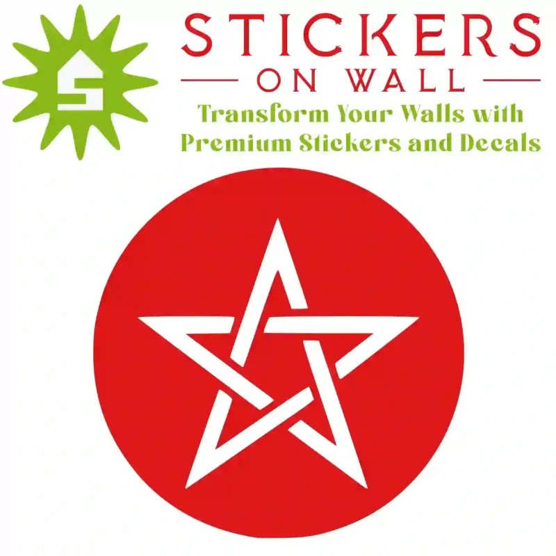 Moroccan Pentagram Wall Sticker Red | Stickers on Wall