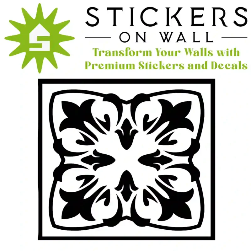 Moroccan Tile Wall Sticker Black | Stickers on Wall