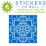 Quatrefoil Rosette Wall Sticker Azure Blue | Stickers on Wall Quatrefoil Rosette Wall Sticker Azure Blue | Stickers on Wall