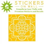 Quatrefoil Rosette Wall Sticker Golden Yellow | Stickers on Wall Quatrefoil Rosette Wall Sticker Golden Yellow | Stickers on Wall