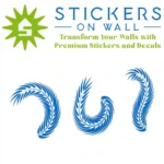 Feather Trio Wall Sticker Azure Blue | Stickers on Wall