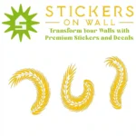 Feather Trio Wall Sticker Golden Yellow | Stickers on Wall