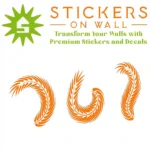 Feather Trio Wall Sticker Orange | Stickers on Wall