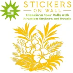 Hibiscus Tropical Wall Sticker Golden Yellow | Stickers on Wall