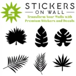 Jungle Leaf Sticker Set Black | Stickers on Wall