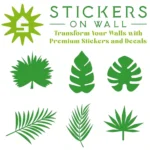 Jungle Leaf Sticker Set Mid Green | Stickers on Wall