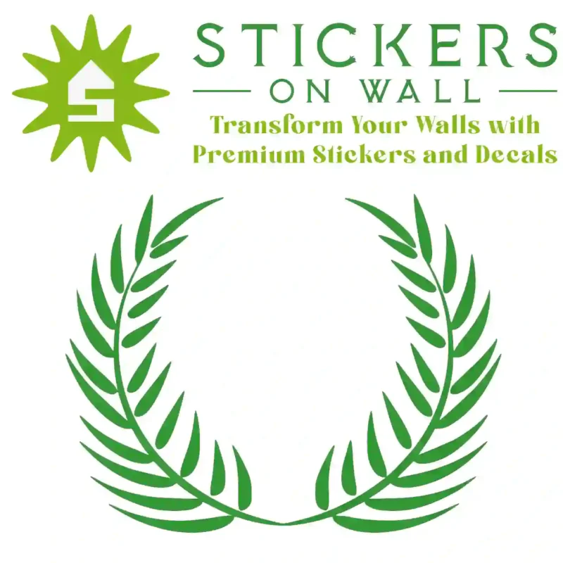 Laurel Wreath Wall Sticker Mid Green | Stickers on Wall