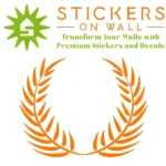 Laurel Wreath Wall Sticker Orange | Stickers on Wall